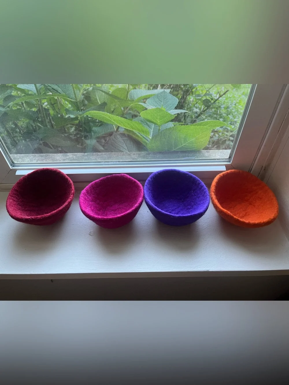 4-pc Felted Wool Bowls - Fair trade items